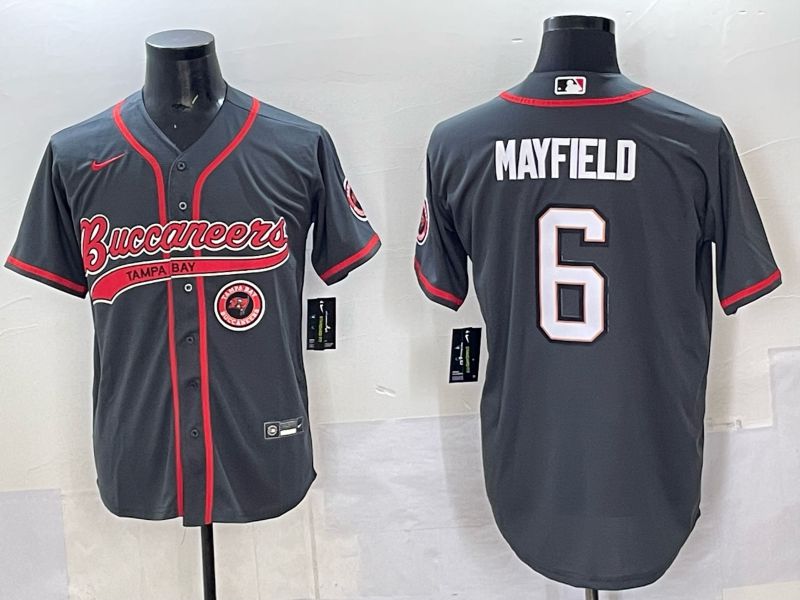 Men 2025 Tampa Bay Buccaneers #6 Mayfield Grey Joint Name Nike Limited NFL Jersey style 06->tampa bay buccaneers->NFL Jersey